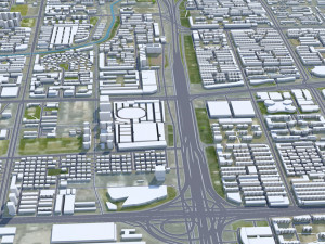 Zhengzhou city Henan China 150km 3D 模型