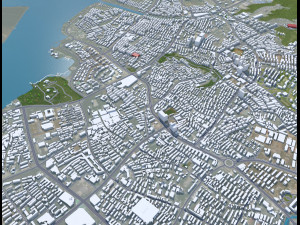 Zhenjiang city Jiangsu China 65km 3D Model