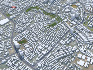 Zhenjiang city Jiangsu China 65km 3D Model