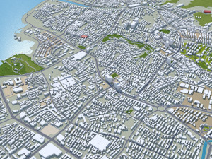 Zhenjiang city Jiangsu China 65km 3D Model