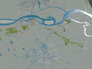 Zhenjiang city Jiangsu China 65km 3D Model
