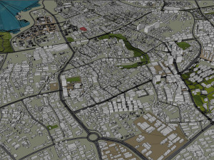 Zhenjiang city Jiangsu China 65km 3D Model