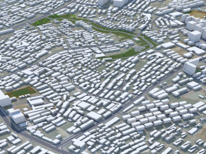 Zhenjiang city Jiangsu China 65km 3D Model