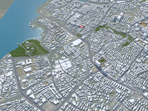 Zhenjiang city Jiangsu China 65km 3D Model