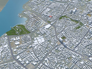Zhenjiang city Jiangsu China 65km 3D Model