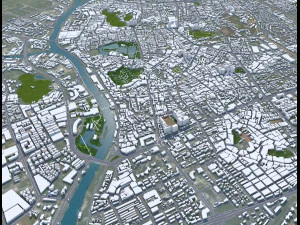Zhongshan Guangdong Province China city 80km 3D Model