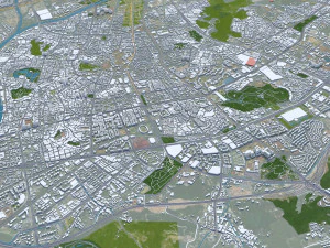 Zhongshan Guangdong Province China city 80km 3D Model