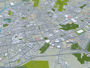Zhongshan Guangdong Province China city 80km Model 3D