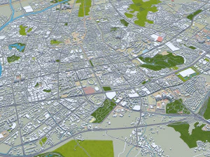 Zhongshan Guangdong Province China city 80km 3D Model