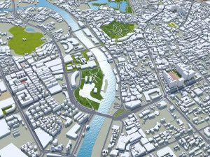 Zhongshan Guangdong Province China city 80km 3D Model