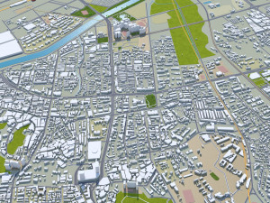 Zhongshan Guangdong Province China city 80km Model 3D