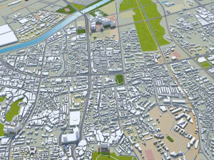 Zhongshan Guangdong Province China city 80km 3D Model