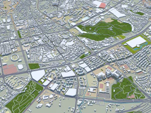 Zhongshan Guangdong Province China city 80km 3D Model