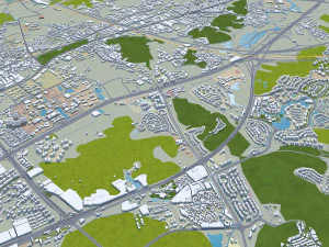 Zhongshan Guangdong Province China city 80km 3D Model