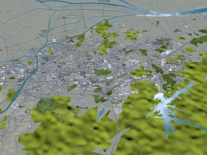 Zhongshan Guangdong Province China city 80km Model 3D