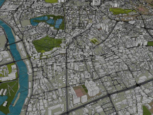 Zhongshan Guangdong Province China city 80km 3D Model