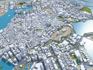 Zhuhai Guangdong Province city China 70km 3D Model