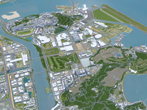 Zhuhai Guangdong Province city China 70km 3D Model