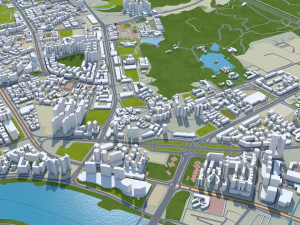 Zhuhai Guangdong Province city China 70km 3D Model