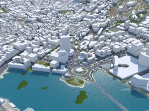 Zhuhai Guangdong Province city China 70km 3D Model
