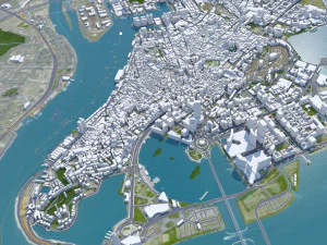 Zhuhai Guangdong Province city China 70km 3D Model