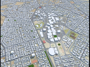 Al Hofuf city Saudi Arabia 30km 3D-Modell