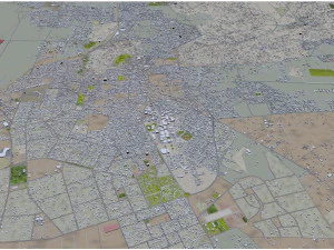 Al Hofuf city Saudi Arabia 30km 3D Model