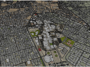 Al Hofuf city Saudi Arabia 30km 3D-Modell
