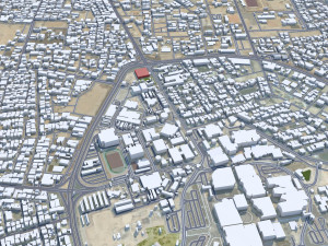 Al Hofuf city Saudi Arabia 30km 3D-Modell