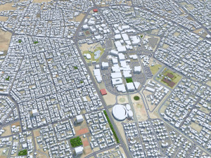 Al Hofuf city Saudi Arabia 30km 3D-Modell