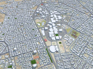 Al Hofuf city Saudi Arabia 30km 3D Model
