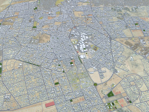 Al Hofuf city Saudi Arabia 30km 3D-Modell