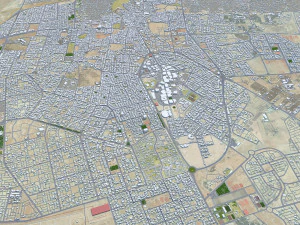 Al Hofuf city Saudi Arabia 30km 3D Model