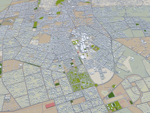 Al Hofuf city Saudi Arabia 30km 3D-Modell