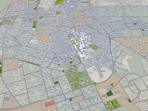 Al Hofuf city Saudi Arabia 30km 3D Model