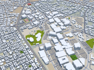 Al Hofuf city Saudi Arabia 30km 3D-Modell
