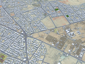 Al Hofuf city Saudi Arabia 30km 3D-Modell