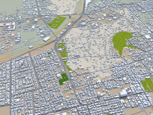 Al Hofuf city Saudi Arabia 30km 3D Model