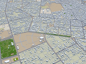 Al Hofuf city Saudi Arabia 30km 3D-Modell