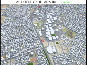 Al Hofuf city Saudi Arabia 30km 3D Model