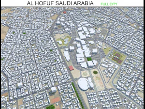 Al Hofuf Stadt Saudi-Arabien 30 km 3D Modell