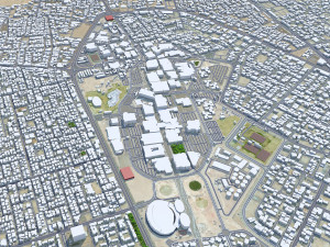 Al Hofuf city Saudi Arabia 30km 3D-Modell