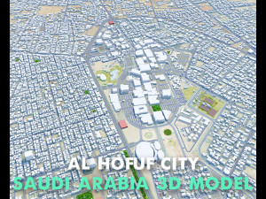 Al Hofuf city Saudi Arabia 30km 3D-Modell