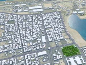 Al Jubail and Fanateer Beach Saudi Arabia 60km 3D Model