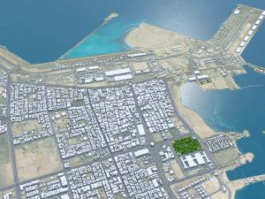 Al Jubail and Fanateer Beach Saudi Arabia 60km 3D Model