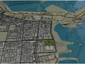 Al Jubail and Fanateer Beach Saudi Arabia 60km 3D Model