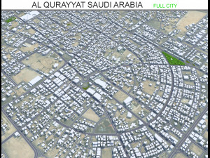 Al Qurayyat city Saudi Arabia 30km 3D Model