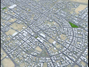 Al Qurayyat city Saudi Arabia 30km 3D Model