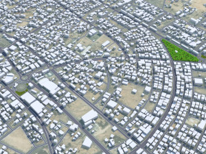 Al Qurayyat city Saudi Arabia 30km 3D-Modell