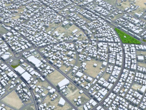 Al Qurayyat city Saudi Arabia 30km 3D Model